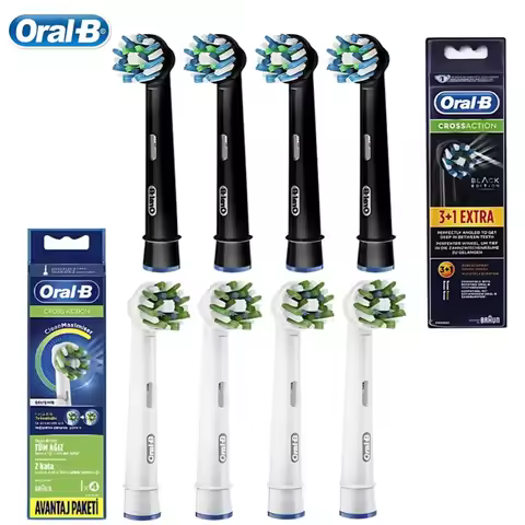 Original Oral B EB50 Brush Heads Cross Action 16 Degree Angle Spare Dental Nozzles for Electric Toot