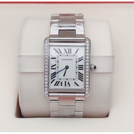 Cartier Women's Watch Tank Medium Square Diamond English Watch Ladies W5200014