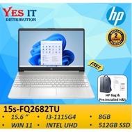 HP 15s-FQ2682TU/FQ2683TU 15.6" FHD Laptop (i3-1115G4, 8GB, 512GB SSD, Intel UHD, W11+ OPI, 2YW) Free