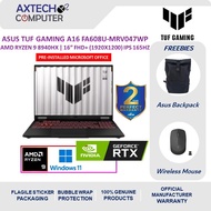 ASUS TUF A16 FA608P-MRV047WP 16" FHD+ 165Hz Gaming Laptop (R9-8940HX, 16GB, 1TB SSD, RTX5060 8GB, W1