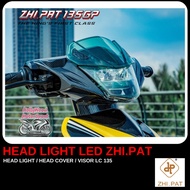 LC135 V1 LAMPU DEPAN LED ZHI.PAT ORIGINAL VIETNAM + HANDLE COVER CARBON + VISOR DEPAN READY STOCK