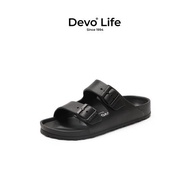 Devo沙灘輕便情侶休閑平底拖鞋