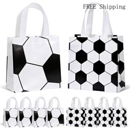 BAISDY 24Pcs Soccer Goodie Snack Gift Bags, Soccer Party Favor Bags with Handles