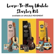Kala Elvis Learn-To-Play Concert Ukulele Starter Kit (3 designs)