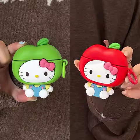 Hello Kitty Dust Plug Cartoon for Airpods 4 Case for Apple Airpods 1 2 3 Pro 2 Earphone Case Cute Wi