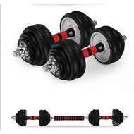 Q💕Pure Iron Electroplating Dumbbells Men15㎏Free Shipping20kg50Jin Barbell a Pair of Men's and Women's Fitness Home Fitne