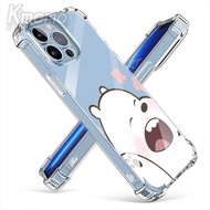 Xiaomi 11 Lite NE 5G Mi 13 12 Pro 12 11 Lite 9T 10T 11T 12T Pro We Bare Bears Transparent Shockproof TPU Back Clear Cover jelly Case Cases