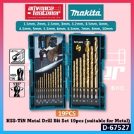 Makita Accessories D-67527 HSS-TiN Metal Drill Bit Set 19pcs ( suitable for Metal )