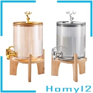 [HOMYL2] Beverage Dispenser with Spigot Glass Drink Dispenser with Stand for Beverage
