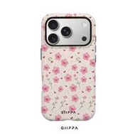 1 ชิ้น เคสโทรศัพท์ลายดอกไม้สีชมพูสำหรับ Phone 17 Pro Max เข้ากันได้กับ Phone 16 Pro Max, 15 Pro Max,