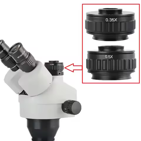 0.3X 0.35X 0.4X 0.5X CTV C-mount Adapter Ring 25mm 38mm for Stereo Microscope