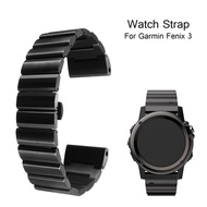 Replacement Smart Watch Band Strap Black Stainless Steel Wristband For Garmin Fenix 3
