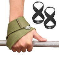 1pair Padded Figure 8 Straps Deadlift Weight Lifting Wrist Straps Powerlifting Workout Pull ups Hori
