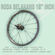 ( 16 INCH ) Roda Wheelset Velg Rims Set Sepeda Ukuran 16 inch Roda Sepeda Anak 16inch BMX Mini Croom
