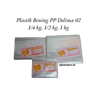 (Pack) Clear PP Plastic 1/ 4 kg, PP 1/ 2 kg, PP 1 kg Delima 02 - Clear Plastic Bag