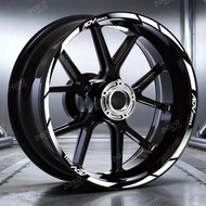 Motorcycle Reflective Wheel Rim Sticker 15"14"inch Scooter Waterproof Stripe Tape Decorative Decal F