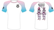 “Beast Mode”short sleeve BJJ no gi rash guard cat lady