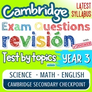 T8🟨 Latest Cambridge Primary Year 3 Revision Tests + Answer | Year 3 Science Test Year 3 Math Year E