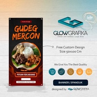 Print Minimalist Black & Orange Banners, Gudeg Food, Instagram Stories