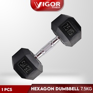 Vigor Fitness Hexagon Weight Training Fitness Dumbbell (7.5kg) / Hexagon Dumbbell Latihan Kekuatan K