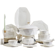 Bowl And Dish Set Nordic Light Luxury Phnom Penh Bowl And Plate Jingdezhen Bone China Tableware Set Bowl And Plate Set