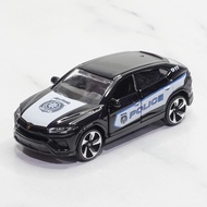 Majorette Lamborghini Urus Police Model Black White Stripes Propeller Wheels