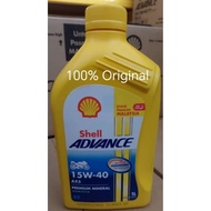 100% Original Shell Advance 4T Motorcycle Engine Oil AX5 15W40 (Premium Mineral)
