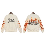 High Street Palm Angels new fashion flame LOGO print loose long-sleeved round neck sweater