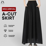 ZOE ARISAH Tessa Tajira Coline Tarani TIERED SKIRT MUSLIMAH A-Cutting Maxi Skirts Labuh Murah Viral 