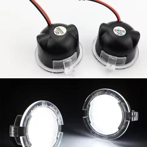 F9-Led Side Mirror Puddle Lights Lamps For Ford F-150 Fusion Edge Mondeo 5 S-Max Taurus E X Flex Exp