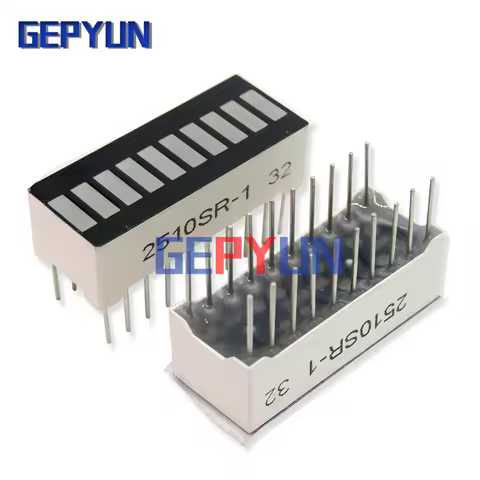 2pcs LED Display 10 Segment Bar Graph Red Green Blue White Yellow Green Numbers Signs Cube Bars Grap