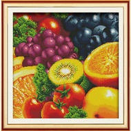 Joy Sunday Stamped Cross Stitch Ktis DMC Threads Chinese Cross Stitch Set DIY Needlework Embroidery Kit-Fruits(2)