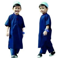 BAJU MUSLIM ANAK SETELAN KOKO ANAK LAKI LAKI PLUS PECI TERBARU 1-12 TAHUN PILIH WARNA KOKO ARKHA BAJ