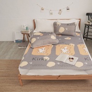 沁涼透氣水洗乳膠涼蓆墊枕套組/泰國進口乳膠冰絲涼墊/TA16