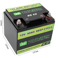 Lithium LiFePO4 deep cycle battery 12v 40Ah