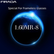 FIRADA 1.61 MR-8 Ultra-Hard Scratch Resistant UV400 Anti Blue Light Myopia Reading Optical Prescription Frameless Glasses Lens