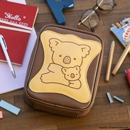 日本 LOTTE 樂天熊仔餅 啡色皮革 朱古力原味 多功能 收納袋