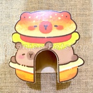 Capybara Burger House Wooden Cartoon House Hamster Decoration Dormice