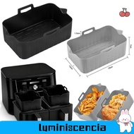LUMINISCENCIA Air Fryer Baking Tray, Silicone Reusable Air Fryer Basket, Rectangle Rectangle Basket 