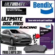 Bendix Ultimate Front  Brake Pad  Prius C NHP10 2014 DB1820 ULT