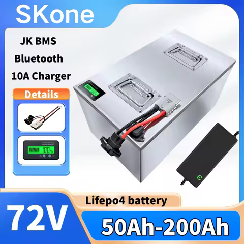 SKone Lifepo4 Lithium Battery 72V 200Ah High Capacity Rechargeable Battery for Electric Scooter Moto