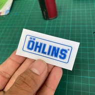 สติกเกอร์ โอลิน Ohlins ติดกันสะบัดหรือหัวกระบอกโช๊คหน้า  มี4สี ให้เลือก สีฟ้า สีดำดำ สีแดง สีขาว (ขน