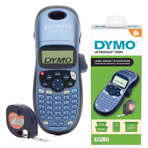 Dymo LT-100H Label Printer Portable Dymo LetraTag LT100H Label Maker Self-adhesive Labeling Machine 