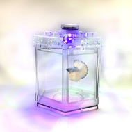 STACKABLE HEXAGON BETTA TANK WITH LED LIGHT (12*11*11.5CM)