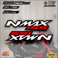 1 Set of a Pair of 3D Embossed Yamaha Nmax 155 Emblem Resin Embossed Stickers