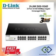 D-Link DGS-1024D 24 Port 10/100/1000Mbps Gigabit Unmanaged Switch