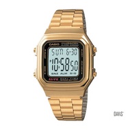 CASIO A178WGA-1A Unisex Watch STANDARD digital watch alarm 10 years battery life SS bracelet gold *O