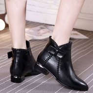 boots winter boots women Autumn and winter mid-heel pointed boots