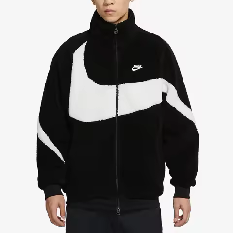 Nike genuine winter big logo fleece men's warm jacket BQ6546-011