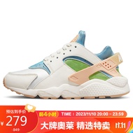 耐克NIKE休闲鞋女气垫华莱士AIR HUARACHE运动鞋DQ0117-100白蓝37.5